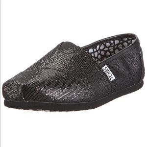 TOMS Women's Canvas Classics Black Glitter